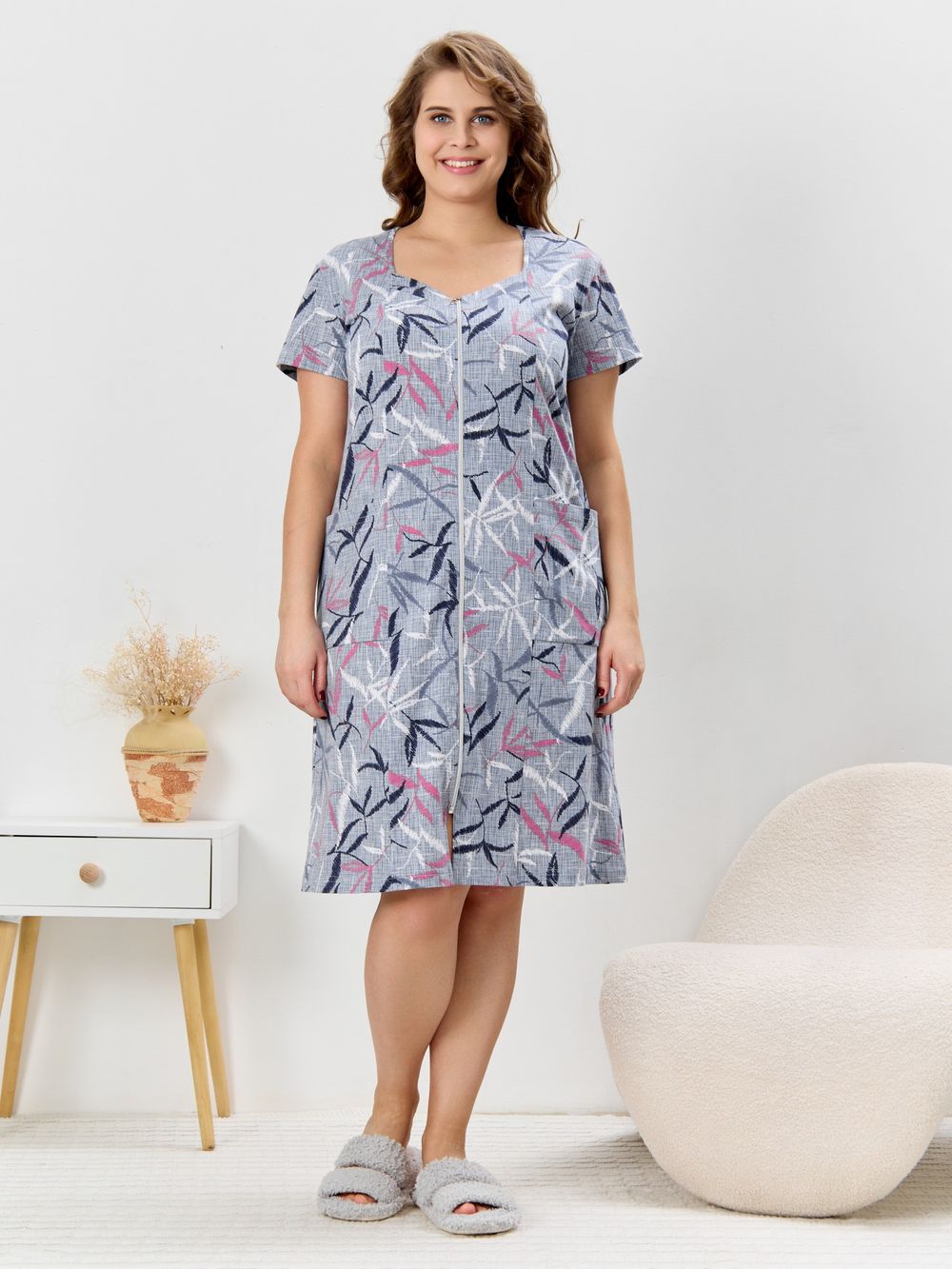 Халат Канон-1 Виотекс СЕРЫЙ