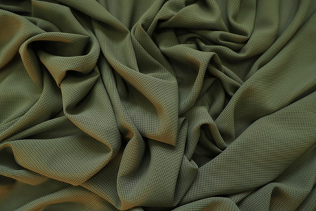 Креп плательный "Кубик" болотно-зеленый