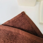 Полотенце махровое 50*90см «Vivien» цвет шоколад 10620 плотность 400гр/м2 с петелькой-подвесом