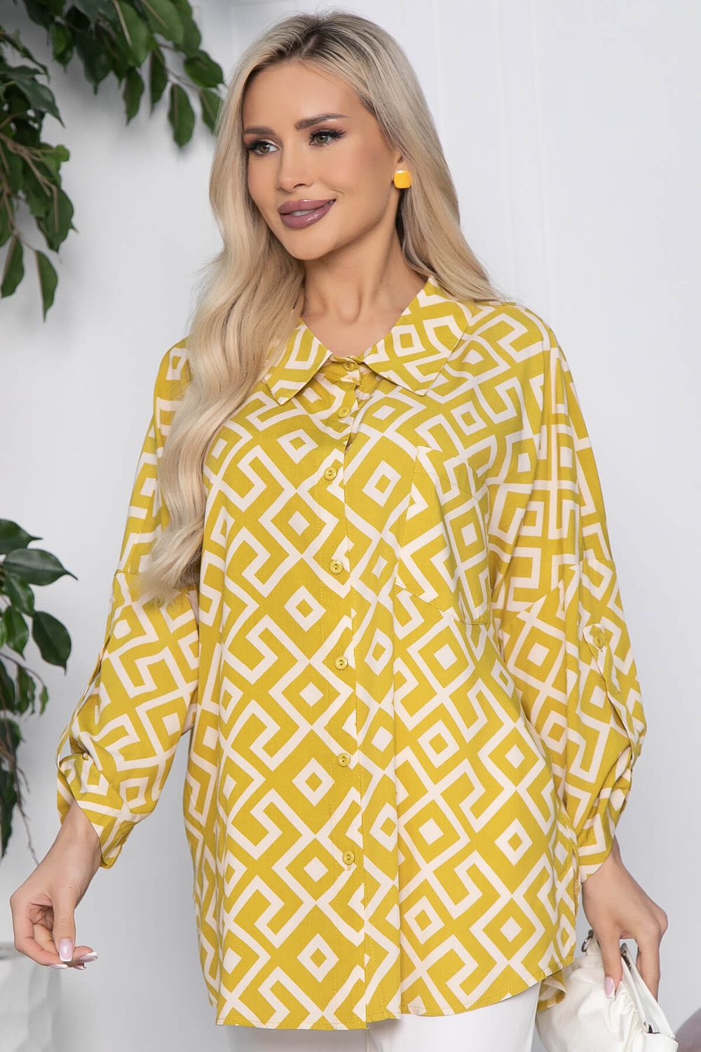 Рубашка Лето (лайм) Б10586 LT Collection