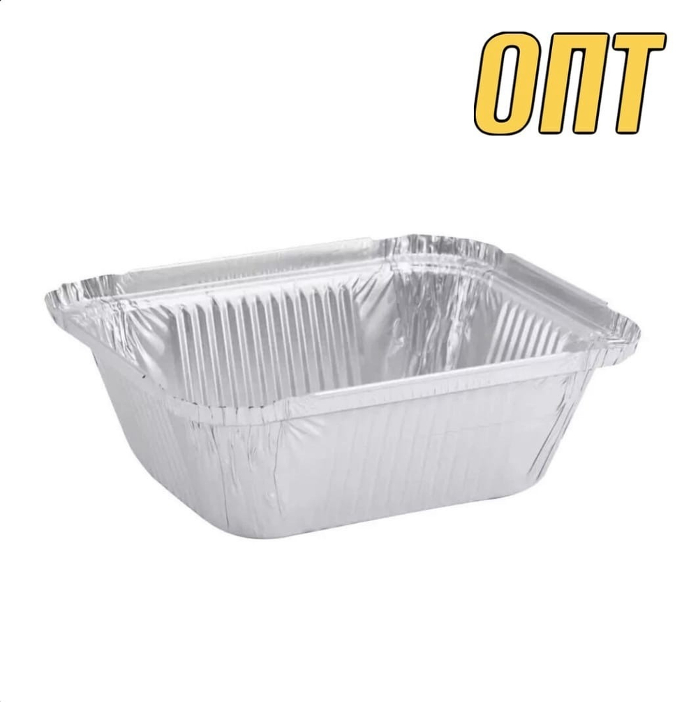 Алюминиевая форма L-край - 150 х 124 х 44 мм, 490 мл (50/1200шт)