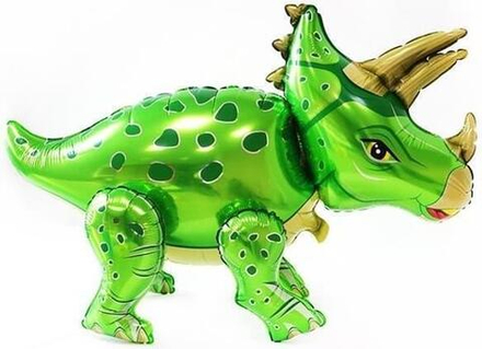 К Ходячая Фигура, Динозавр Трицератопс, Зеленый, 36''/91 см, 1 шт. (в упаковке)