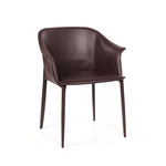 Стул  с подлокотниками GIO, кожа коричневый
