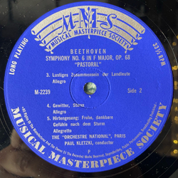 Винтажная виниловая пластинка LP Beethoven Бетховен, Das Orchestre National, Paris Paul Kletzki Symphonie Nr 6 In F Dur, Op. 68 Pastorale (Германия 1962)