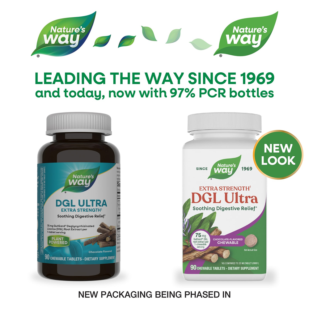 Nature's Way, DGL Ultra, с шоколадным вкусом, 90 жевательных таблеток