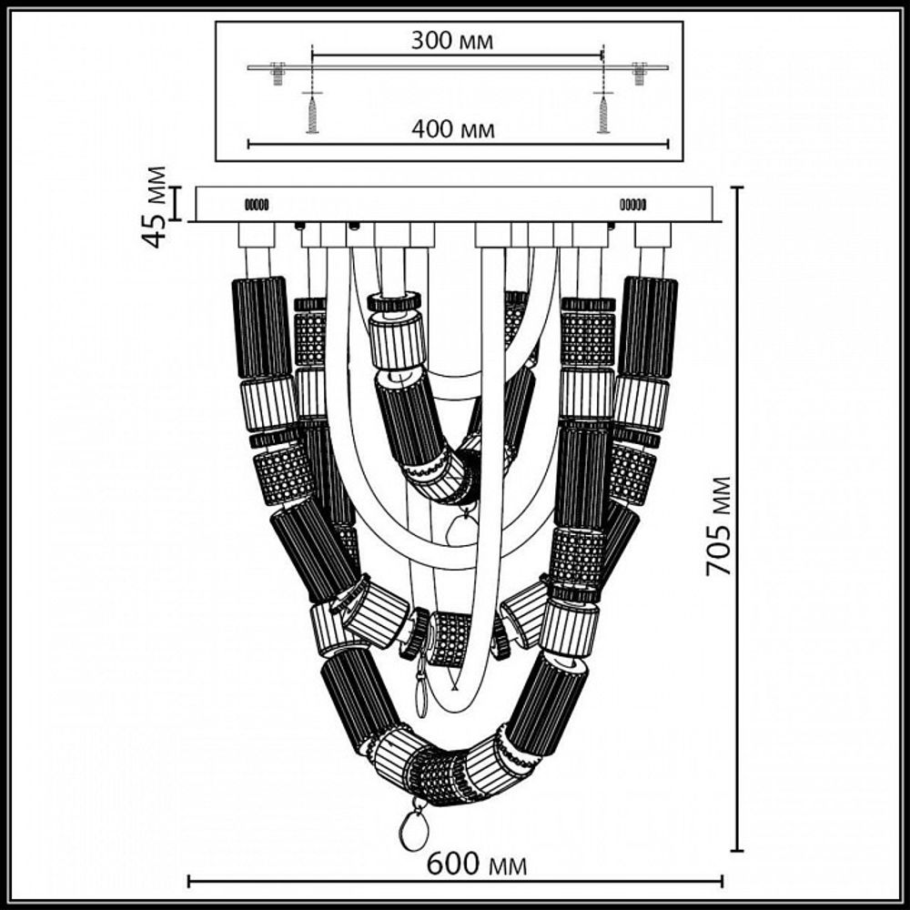 Потолочная люстра Odeon Light COLLIER 5456/80CL