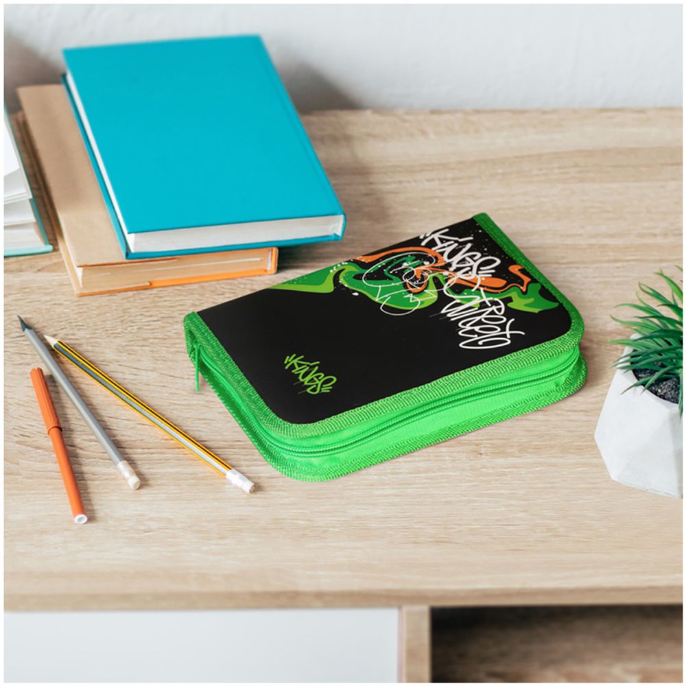 Пенал 1 отделение, 190*115 ArtSpace "Graffiti", ламинированный картон, софт-тач