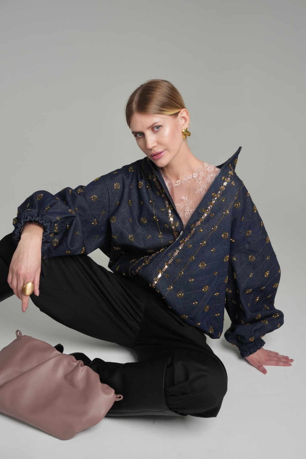 Бомбер Джинсовый "Королевский деним"