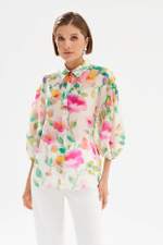 23563 Блузка женская (цветочный принт)