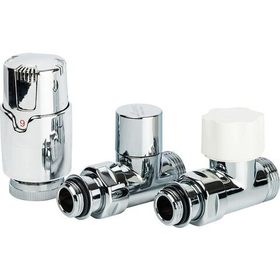 Термостатический комплект для радиатора прямой хромированный 1/2* Luxor