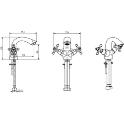 Смеситель для раковины Boheme Flora 291-FL