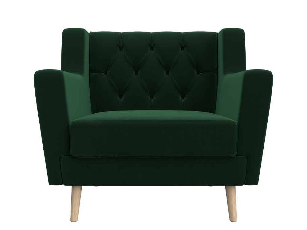 Кресло Брайтон Люкс, Зеленый, Велюр, 108892