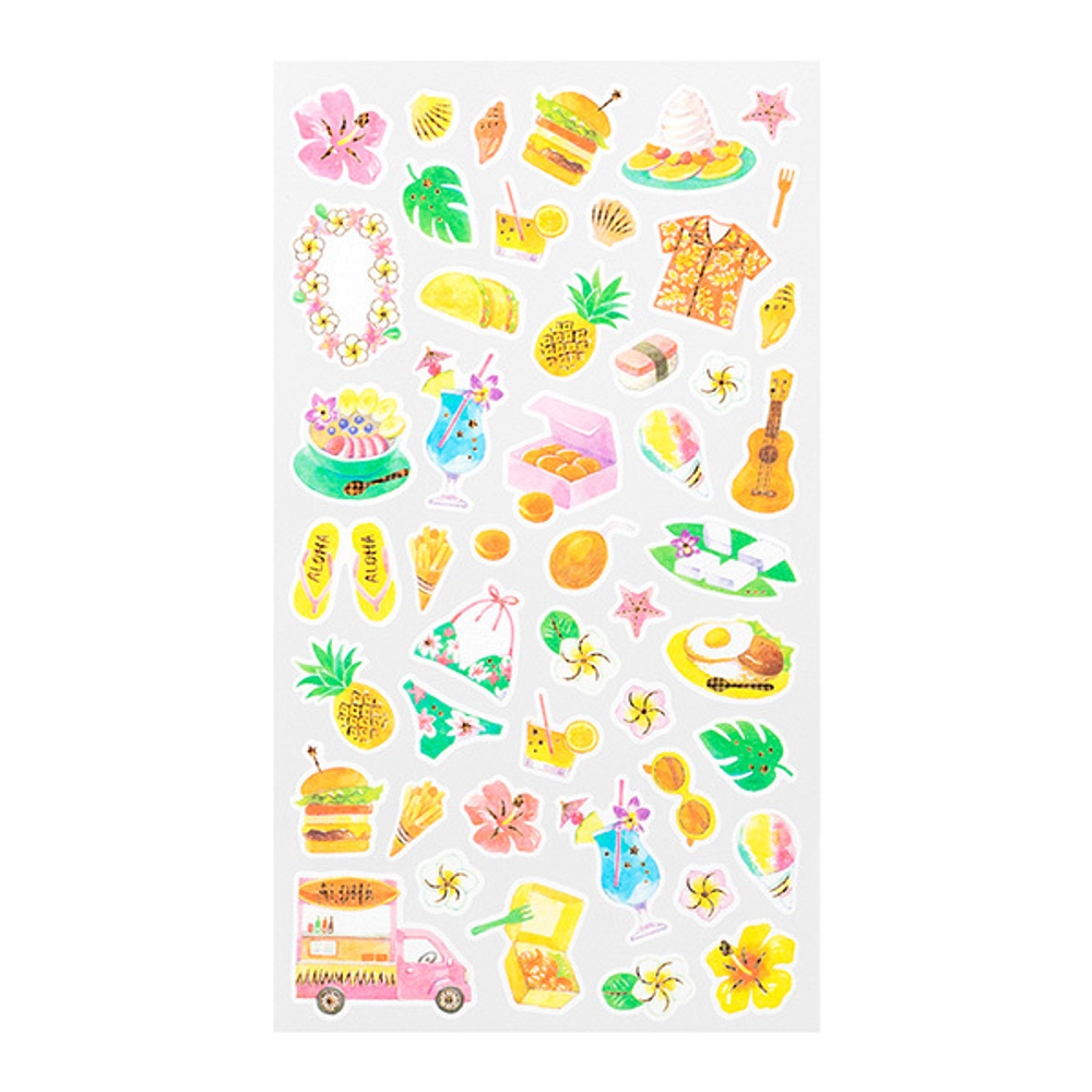 Стикеры Midori Sticker Marché - Hawai-gara