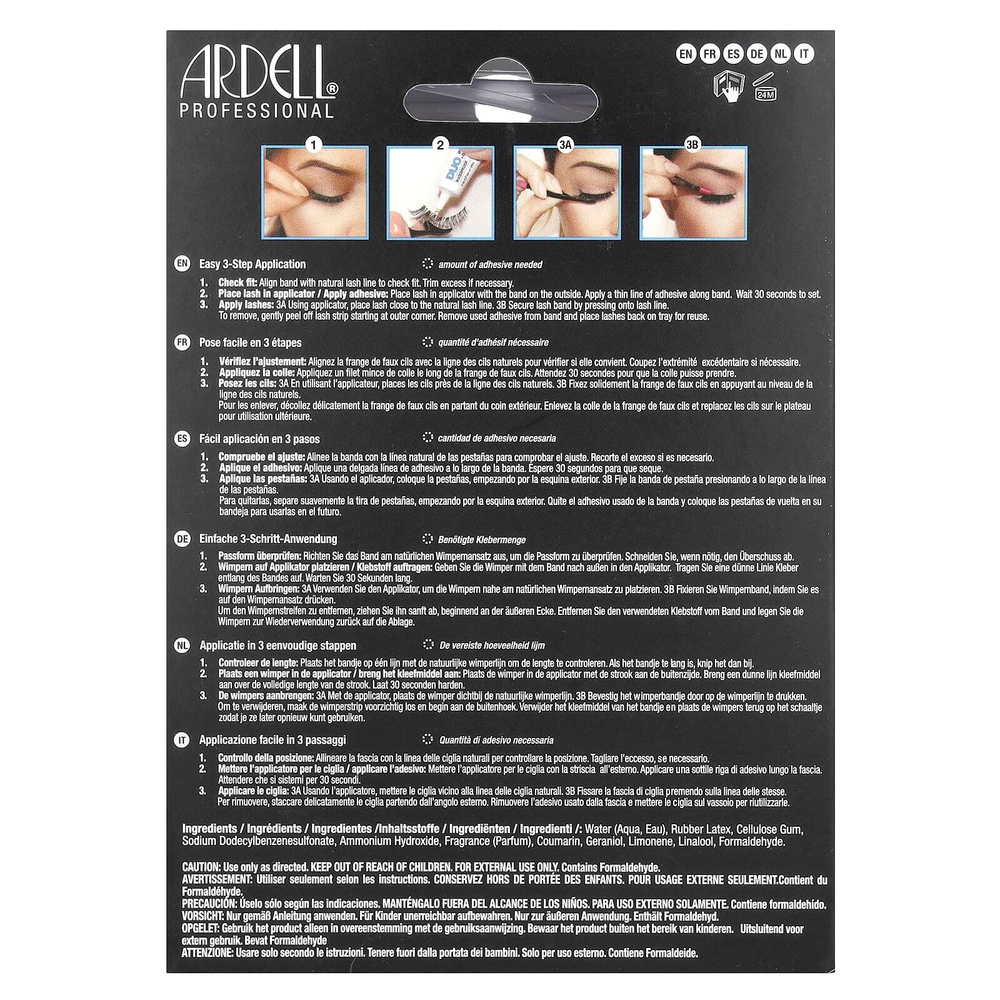 Ardell, Роскошный набор, накладные ресницы Wispies с аппликатором и клеем, 1 набор