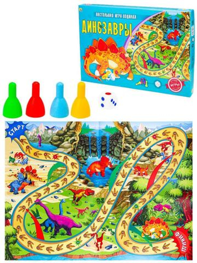 Игра-ходилка "Динозавры" (Арт. ИН-9943)