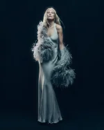 Кардиган серебряное перо, Серый