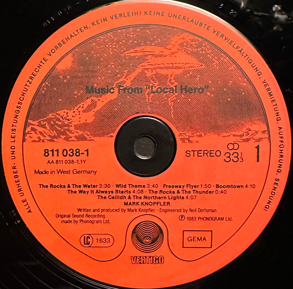 Mark Knopfler- Local Hero (Германия 1983г.)