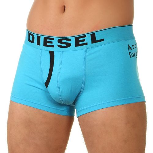 Мужские трусы боксеры бирюзовые с принтом Diesel
