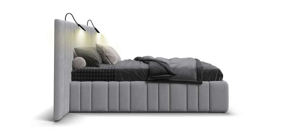Кровать BOSS INFINITY 180*200 велюр Monolit сталь