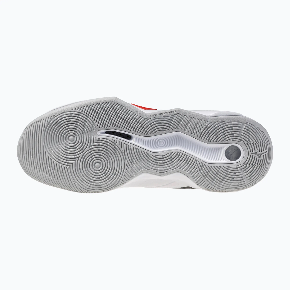 Кроссовки волейбольные Mizuno Wave Momentum Pro Mid white/black/fiery red