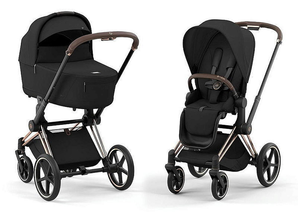 Коляска Cybex Priam IV Rosegold complete Cloud G Magic Black Base G 3 в 1 Sepia Black