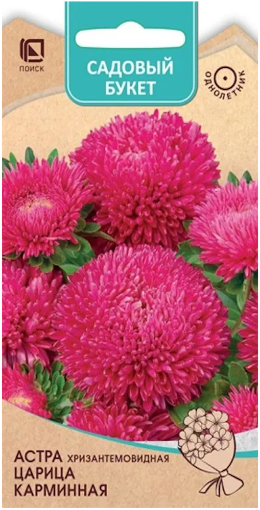Семена цветов Астра хриз. царица Карминная (цв 0,1гр)