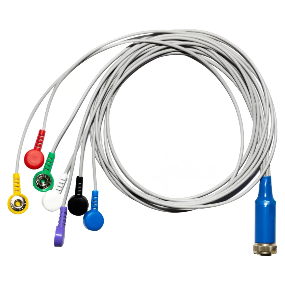 Кабель Кардиотехника для подключения одноразовых электродов на 3 отв. 7 электродов для КТ-04-8, КТ-04АД-3(М) 12 pin