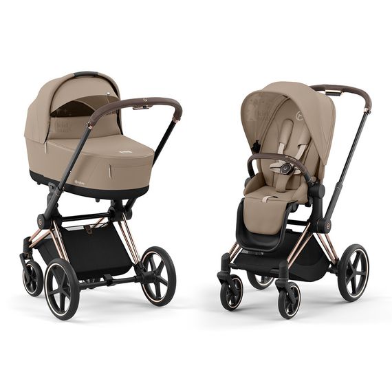 Детская коляска Cybex Priam IV 2 в 1 Cozy Beige шасси Rosegold