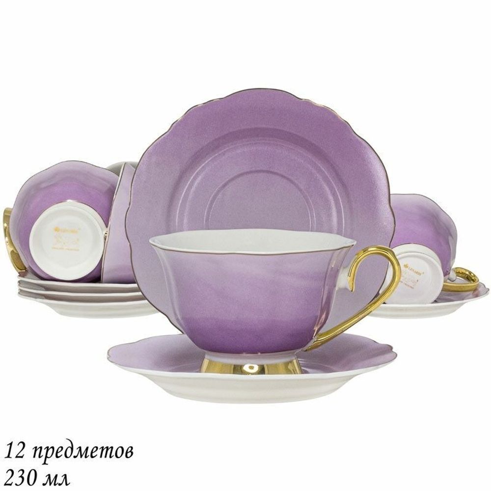 Lenardi 122-017 Чайный набор 12пр. 230 мл в под.уп.(х6)Фарфор