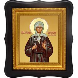 Александра Хворостянникова преподобномученица послушница. Икона на холсте.