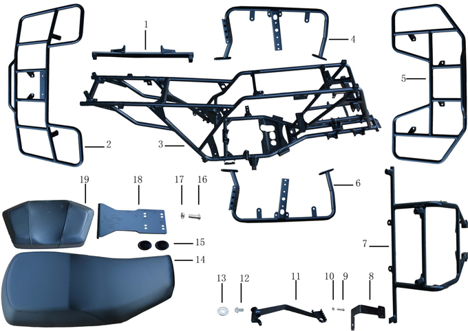 Запчасти к квадроциклу Motax Grizlik 300. Рис. 1
