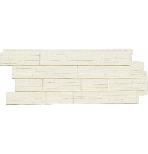 Фасадные панели (Цокольный Сайдинг) Grand Line Сланец CLASSIC Молочный