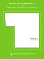 Натяжные потолки 5.4 м2, 4.5 м2