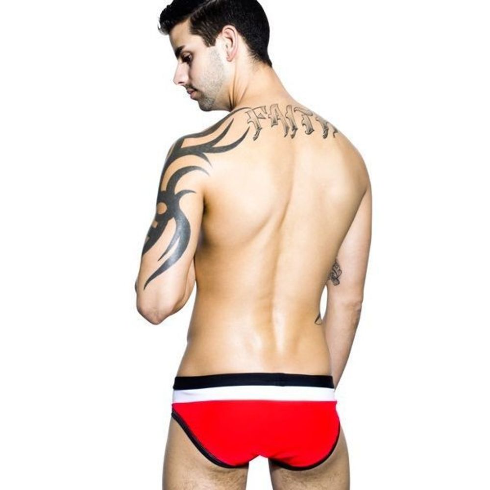 Мужские плавки брифы красные Andrew Christian Swim Brief 6290