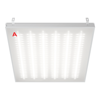 Светильник ГРИЛЬЯТО ДВО02-042 с БАП EM1 54Вт 5000К IP40 Микропризма 6500лм 588х588х40мм WOLTA PRO