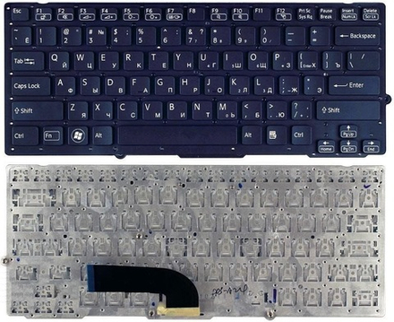 Клавиатура для ноутбука Sony Vaio VPC-SD, VPC-SB Series, Черная без рамки