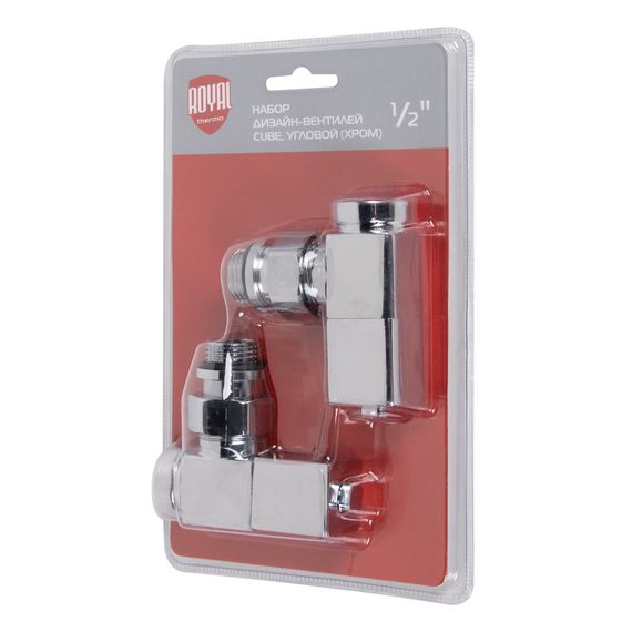 Набор дизайн-вентилей CUBE, угловой (хром) 1/2quot; купить в Москве и Московской области по низкой цене с доставкой по России — (5) Набор дизайн-вентилей CUBE, угловой (хром) 1/2quot; — (5)