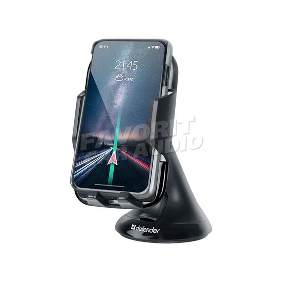 Держатель Defender CH-113 присоска шарнир чёрный