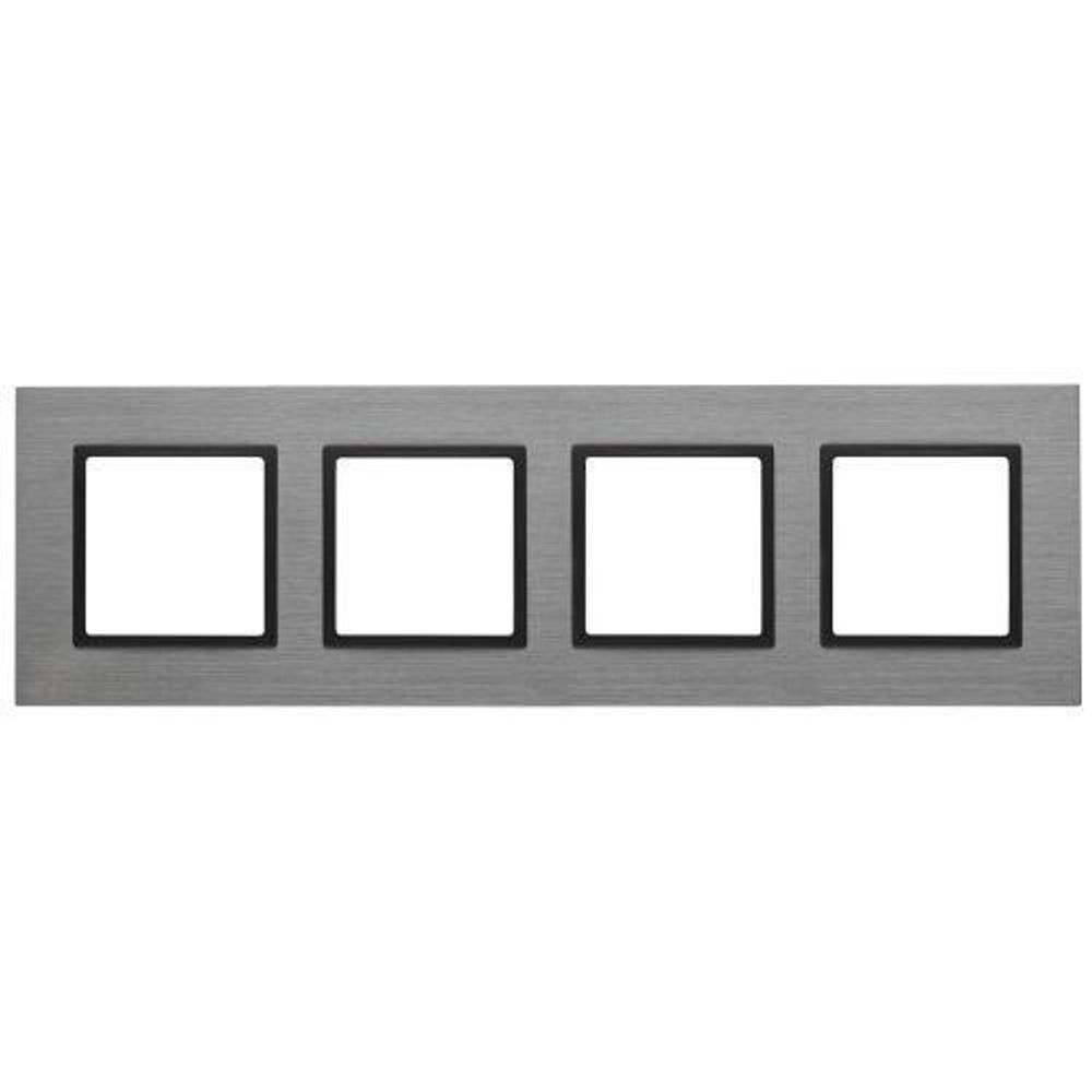 Рамка 4-м 14-5204-42 металл Elegance титан+антрацит ЭРА Б0034564