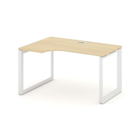 Style Project Стол рабочий эргономичный SN-59O.SPA-022(L) Акация Лорка/Металл Белый/Белый Заглушка 1