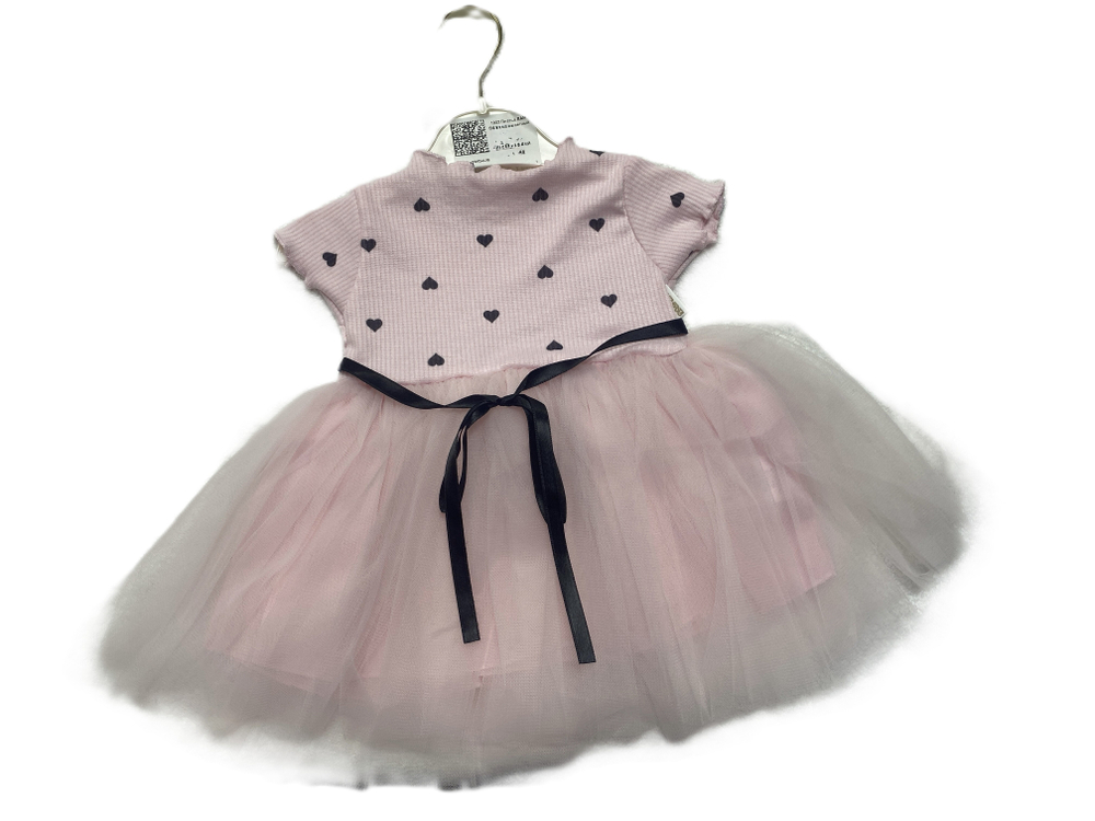 Платье детское светло-розовое турецкое на рост 68,74,80,86 см