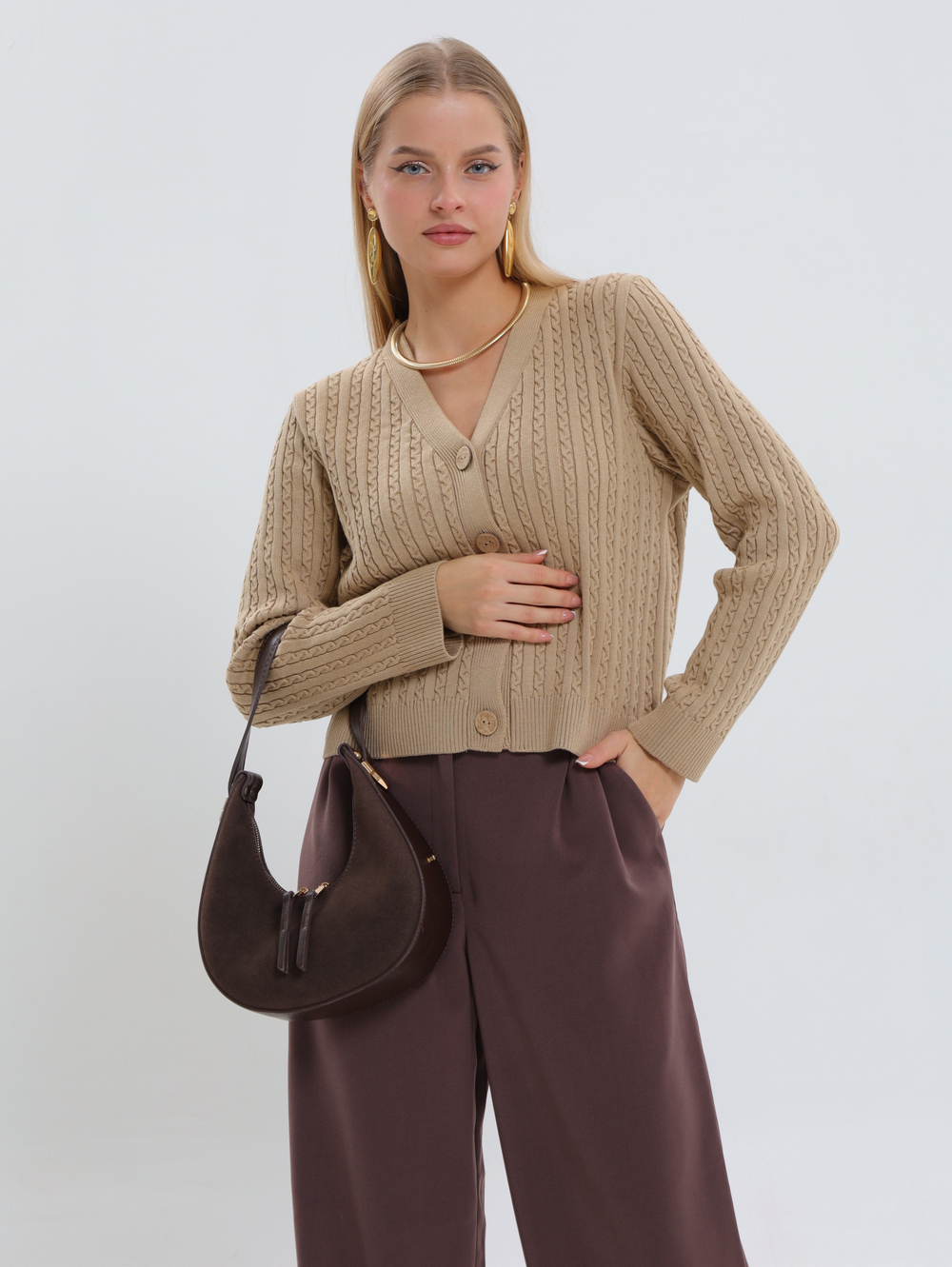 Кардиган «Мелкие косички»