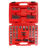 МАСТАК (351-00075C) Набор метчиков и плашек SK-5 M3-M12, 1/8"-1/2", кейс, 75 предметов