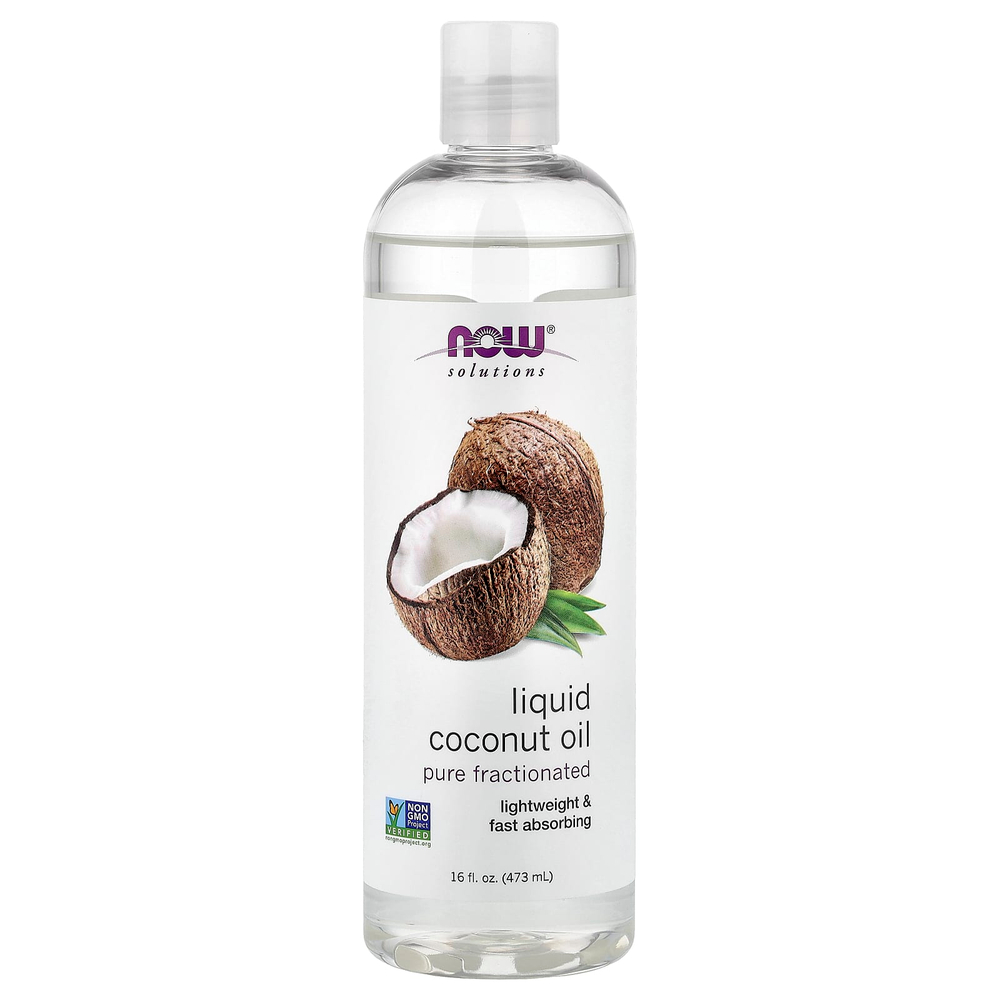 NOW Foods, Жидкое кокосовое масло, чистое ректифицированное, 473 мл