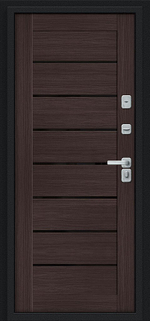 Thermo Техно Д2/BChrome Букле черное/Wenge Melinga 205*96 правое