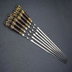 Подарочный набор шампуров "Рыбак", рукояти венге