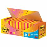 Блоки самоклеящиеся (стикер) POST-IT ORIGINAL "Неоновая радуга" 76х76 мм, КОМПЛЕКТ 24 шт. по 100 л., CP654-NP24