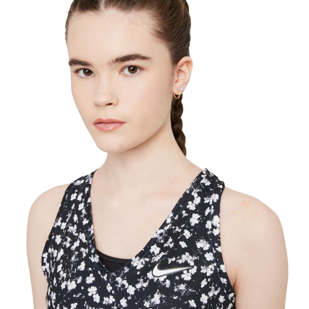 Женский топ теннисный Nike Court Dri-Fit Victory Tank Printed W - черный