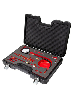 Тестер давления топлива 0-140 psi,0-10 bar,в кейсе''Premium'' Forsage F-919G1AD