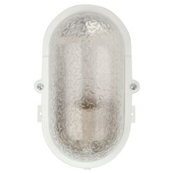 Светильник ЭРА НБП 01-60-012 с ободком Евро пластик / стекло IP53 E27 max 60Вт 185х120х110 овал белый | Светильники ЖКХ РБ